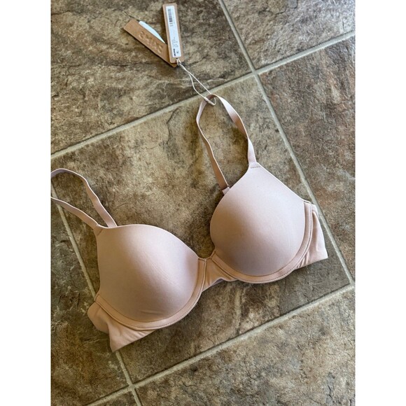 Skims Fits Everybody T-shirt Demi Bra Clay Size 32B - Picture 3 of 6